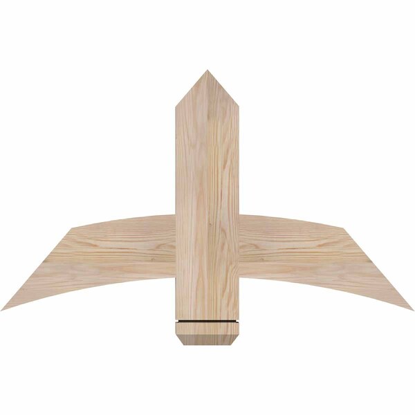 Ekena Millwork Bellingham Smooth Timber Gable Bracket, Douglas Fir, 36"W x 21"H x 1 1/2"D x 5 1/2"F, 14/12 Pitch GBW036X21X0206BEL00SDF - main
